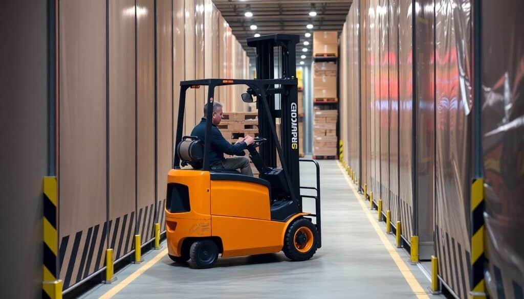 กฎความปลอดภัยของรถโฟล์คลิฟท์สำหรับการขับในพื้นที่จำกัด