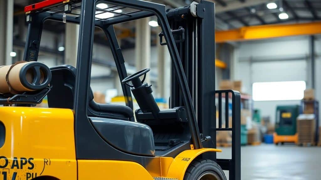 สัญลักษณ์ความปลอดภัยรถโฟล์คลิฟท์ในโรงงานอุตสาหกรรม