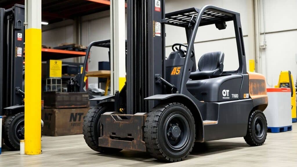 สัญลักษณ์ความปลอดภัยรถโฟล์คลิฟท์ในโรงงานอุตสาหกรรม