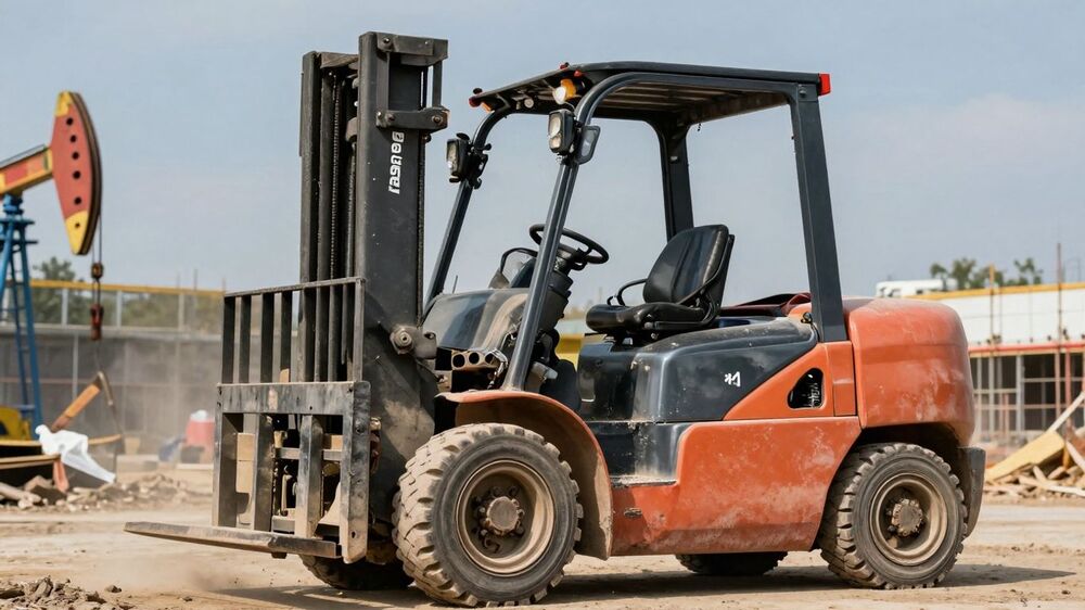 รถโฟล์คลิฟท์น้ำมัน กับงานหนักและกลางแจ้ง